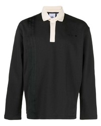 schwarzer Polo Pullover von adidas