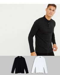 schwarzer Polo Pullover von ASOS DESIGN
