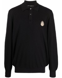 schwarzer Polo Pullover von Billionaire