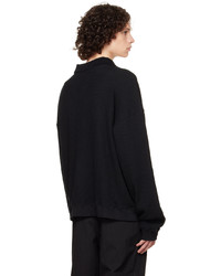 schwarzer Polo Pullover von Miharayasuhiro