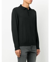 schwarzer Polo Pullover von BOSS HUGO BOSS