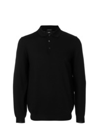 schwarzer Polo Pullover von BOSS HUGO BOSS