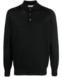 schwarzer Polo Pullover von Brunello Cucinelli