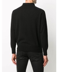 schwarzer Polo Pullover von Saint Laurent