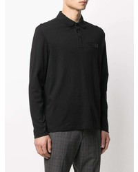 schwarzer Polo Pullover von Karl Lagerfeld