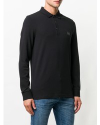 schwarzer Polo Pullover von BOSS HUGO BOSS