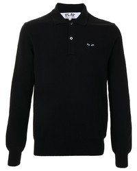 schwarzer Polo Pullover von Comme Des Garcons Play