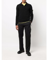 schwarzer Polo Pullover von Stone Island