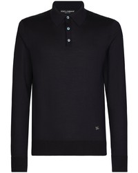 schwarzer Polo Pullover von Dolce & Gabbana