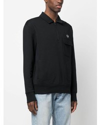 schwarzer Polo Pullover von Fred Perry