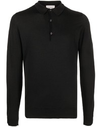 schwarzer Polo Pullover von John Smedley