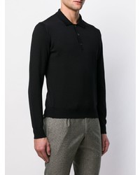 schwarzer Polo Pullover von Corneliani