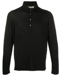 schwarzer Polo Pullover von La Fileria For D'aniello
