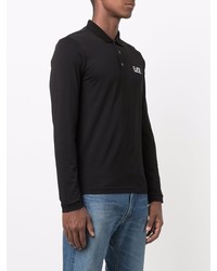 schwarzer Polo Pullover von Ea7 Emporio Armani