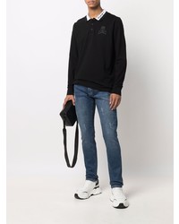 schwarzer Polo Pullover von Philipp Plein