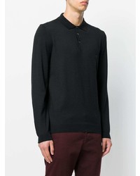 schwarzer Polo Pullover von BOSS HUGO BOSS