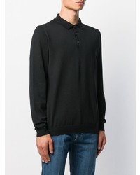 schwarzer Polo Pullover von BOSS HUGO BOSS