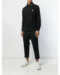 schwarzer Polo Pullover von Stone Island