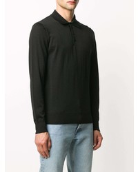 schwarzer Polo Pullover von Emporio Armani