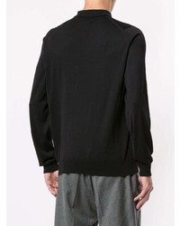 schwarzer Polo Pullover von John Smedley