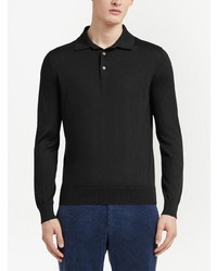 schwarzer Polo Pullover von Zegna