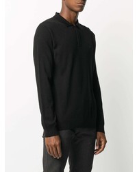 schwarzer Polo Pullover von Emporio Armani