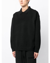 schwarzer Polo Pullover von FEAR OF GOD ESSENTIALS