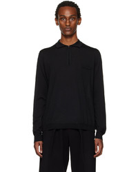 schwarzer Polo Pullover von Maison Margiela