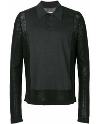 schwarzer Polo Pullover von Maison Margiela