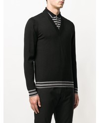 schwarzer Polo Pullover von Dirk Bikkembergs