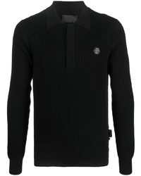 schwarzer Polo Pullover von Philipp Plein