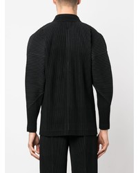 schwarzer Polo Pullover von Homme Plissé Issey Miyake