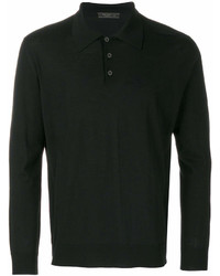 schwarzer Polo Pullover von Prada