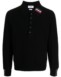 schwarzer Polo Pullover von Thom Browne