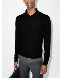 schwarzer Polo Pullover von Ermenegildo Zegna