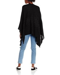 schwarzer Poncho von Pieces