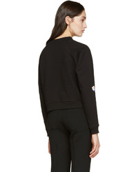 schwarzer Pullover mit Blumenmuster von Christopher Kane