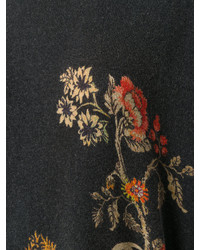 schwarzer Pullover mit Blumenmuster von Etro