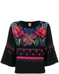 schwarzer Pullover mit Blumenmuster von I'M Isola Marras