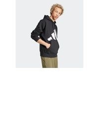 schwarzer Pullover mit einem Kapuze von adidas Sportswear