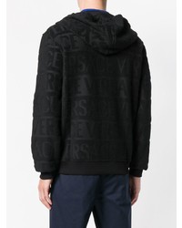 schwarzer Pullover mit einem Kapuze von Versace