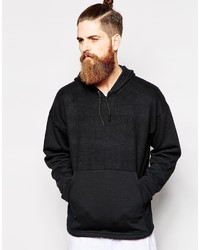 schwarzer Pullover mit einem Kapuze von American Apparel