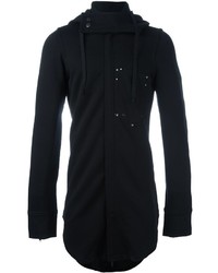 schwarzer Pullover mit einem Kapuze von Ann Demeulemeester