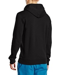 schwarzer Pullover mit einem Kapuze von Asics