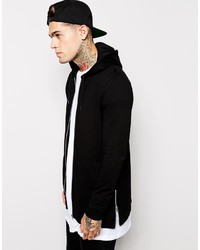 schwarzer Pullover mit einem Kapuze von Asos