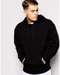schwarzer Pullover mit einem Kapuze von Asos