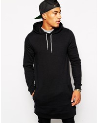 schwarzer Pullover mit einem Kapuze von Asos