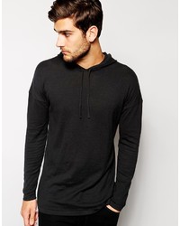 schwarzer Pullover mit einem Kapuze von Asos