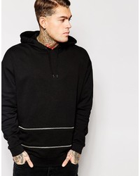 schwarzer Pullover mit einem Kapuze von Asos