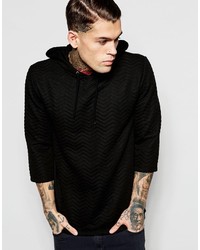 schwarzer Pullover mit einem Kapuze von Asos